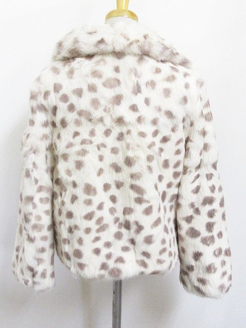 ルゥデルゥ Rew De Rew ラビットファー ショートコート 長袖 柄 アイボリー 38 レディース 126 201908090315 ベクトルパーク