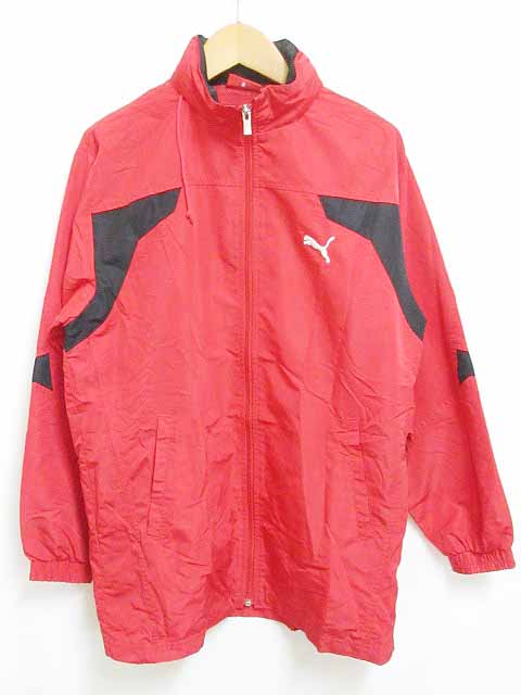 プーマ Puma ジャンパー ナイロンジャケット メッシュ ジップアップ 無地 赤 キッズ 160 レディース 126 ベクトルパーク