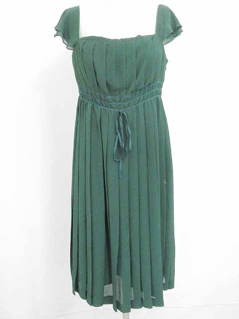 メルローズ Melrose ワンピース チュニック ドレス ノースリーブ ロング 無地 緑 2 レディース 126 ベクトルパーク