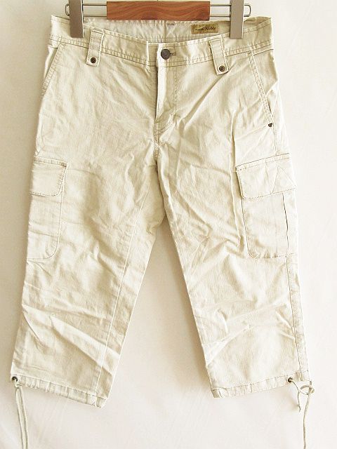 スピック スパン ノーブル Spick Span Noble カーゴ パンツ 裾紐 半端丈 薄ベージュ 38 レディース 126 ベクトルパーク