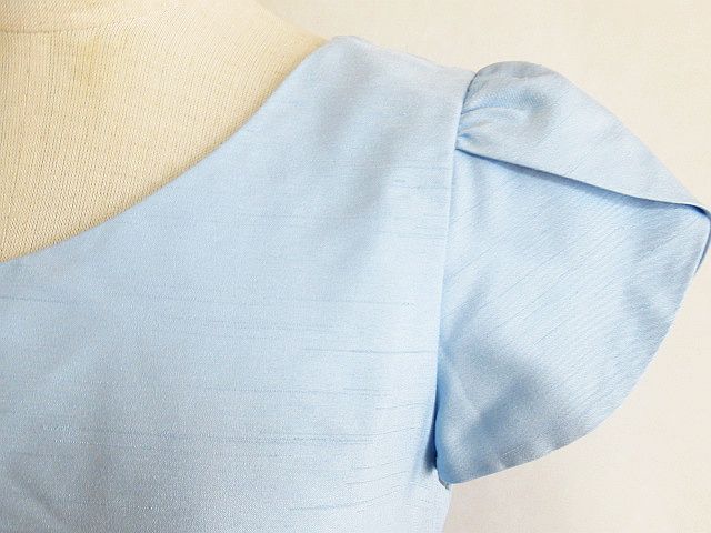 ストロベリーフィールズ Strawberry Fields Grace ワンピース チュニック ドレス 半袖 膝丈 結婚式 パーティー 水色 青 レディース 126 ベクトルパーク