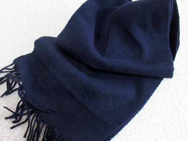 バーバリーズ Burberrys マフラー フリンジ ウール 100 ロゴ 無地