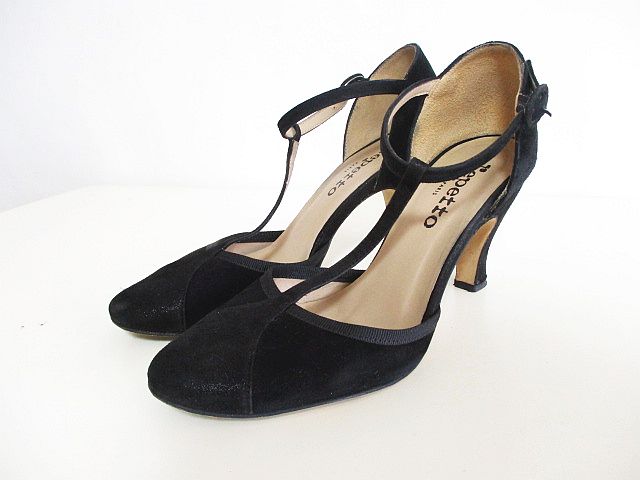 レペット Repetto パンプス スエード ヒール 黒 37 レディース 126 