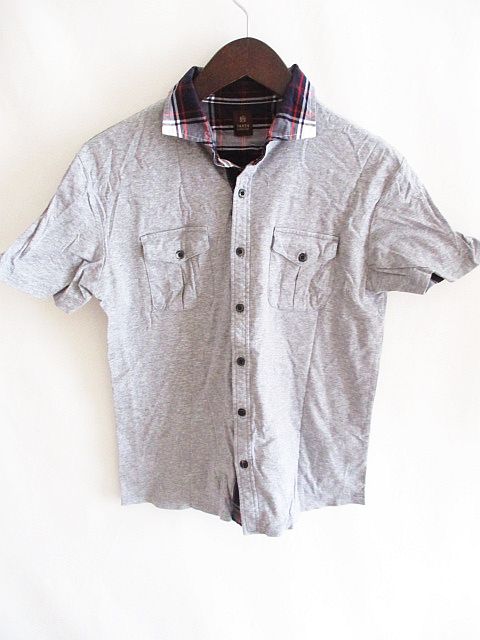 タケオキクチ Takeo Kikuchi 半袖 カジュアル シャツ ポケット グレー 3 メンズ 126 ベクトルパーク