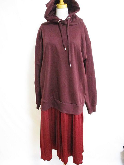 ローズバッド Rose Bud ワンピース ロング プリーツ パーカー 長袖 ボルドー F 126 ベクトルパーク ローズバッド Rose Bud ワンピース ロング プリーツ パーカー 長袖 ボルドー F 126 ベクトルパーク