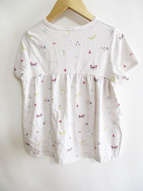 ジェラートピケ ベイビー キッズ Gelato Pique Baby Kids ルームウエア 半袖 アニマル カットソー 薄ピンク M 1 130 キッズ 126 ベクトルパーク