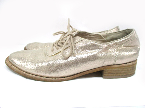 ギャップ Gap 靴 シューズ カジュアル レースアップ ラメ 24cm 銀 シルバー レディース 132 ベクトルパーク