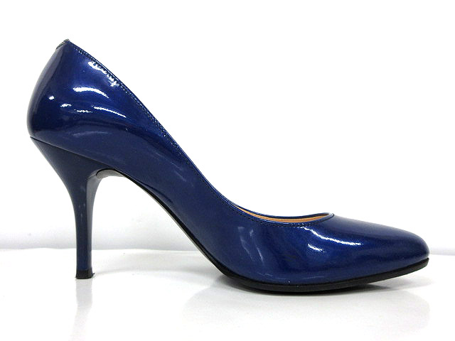 ダイアナ DIANA パンプス エナメル ピンヒール 22cm 青 ブルー ※K