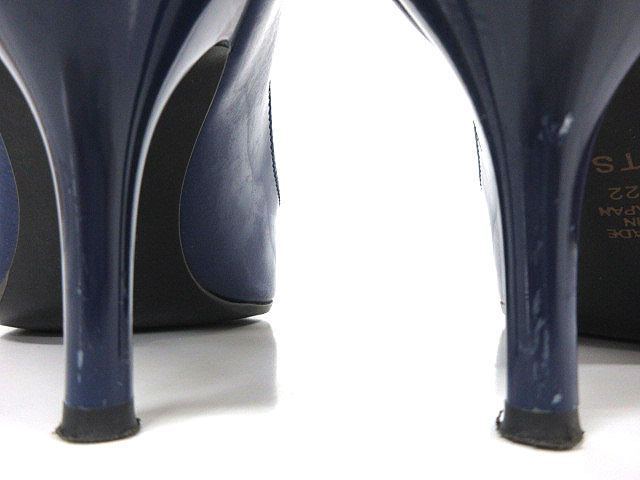 ダイアナ DIANA パンプス エナメル ピンヒール 22cm 青 ブルー ※K