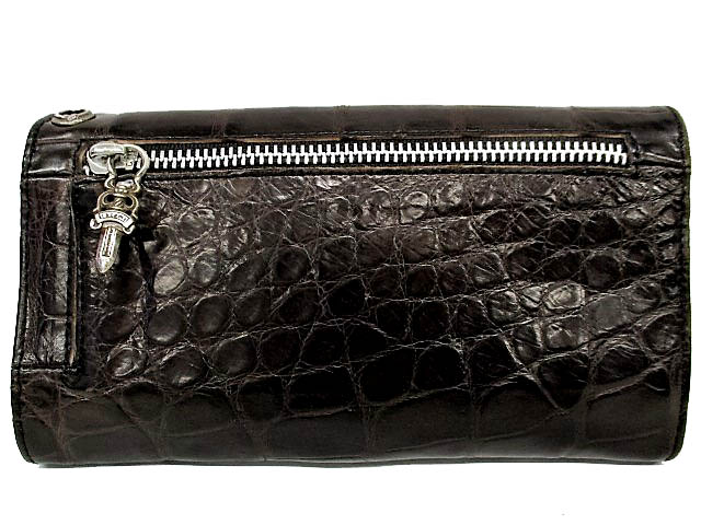 クロムハーツ CHROME HEARTS ウェーブウォレット 長財布 アリゲーター  