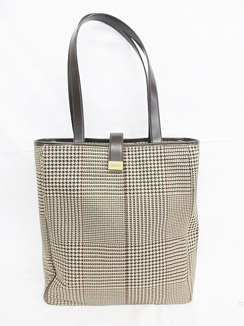 ローレンラルフローレン Lauren Ralph Lauren バック トートバック チェック 千鳥格子 メッシュ 織り ベージュ ブラウン 茶系 メンズ レディース ユニセックス 135 ベクトルパーク