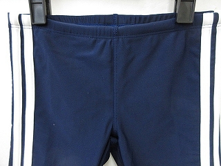 未使用品 アディダス Adidas 水着 ハーフ ゴム 紐 紺 白 ネイビー ホワイト 140 キッズ 135 ベクトルパーク