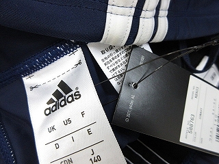 未使用品 アディダス Adidas 水着 ハーフ ゴム 紐 紺 白 ネイビー ホワイト 140 キッズ 135 ベクトルパーク