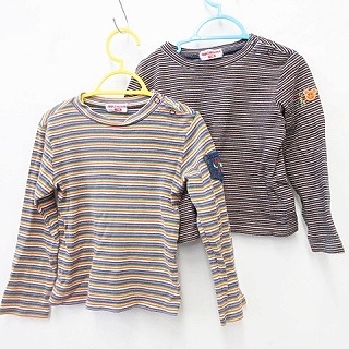 新品miki HOUSE 長袖カットソー 2枚セット　90，110センチ 長袖ＴシャツセットBOX付き \u2013 ミキハウスオフィシャルサイト