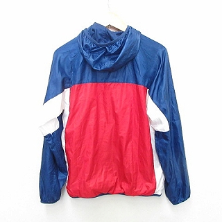 ナイキ Nike ジャケット ジャンパー 長袖 ジップアップ フード ロゴ メッシュ 配色 青 赤 白 ブルー レッド ホワイト M メンズ 135 ベクトルパーク