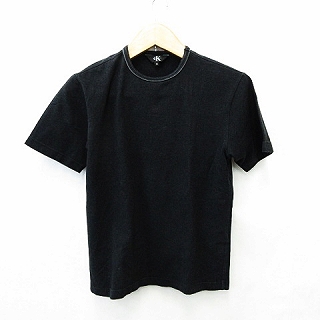 カルバンクラインシーケー Calvin Klein C K Tシャツ カットソー 半袖 丸首 ストレッチ 黒 グレー ブラック M メンズ 135 ベクトルパーク