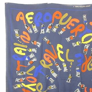 ルイヴィトン LOUIS VUITTON 小物 スカーフ ストール スクエア 大判 総  