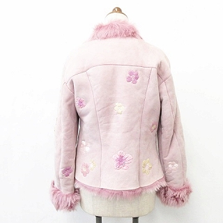 ERMANNO SCERVINO レザーコート ファー ムートン 長袖 ショール ERMANNO SCERVINO レザーコート ファー ムートン 長袖 ショール
