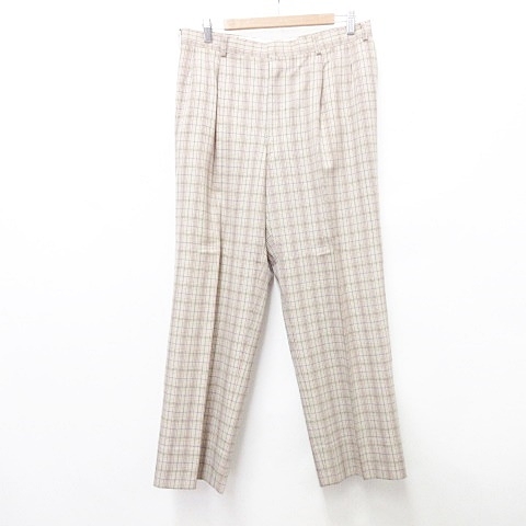 マンシングウェア Munsingwear スラックス ストレートパンツ ゴルフウェア ロング ウール チェック柄 グレー 赤 黒 黄 レッド ブラック イエロー 92 メンズ 135 ベクトルパーク