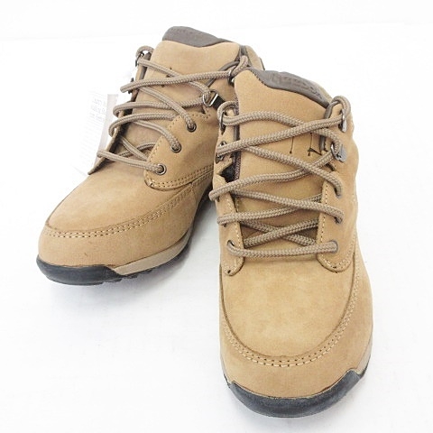 未使用品 リーボック Reebok スニーカー シューズ ウォーキング レースアップ レザー スエード キャメル 茶 ブラウン 7 レディース 135 ベクトルパーク