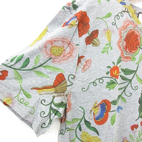 未使用品 グッチ GUCCI Tシャツ カットソー 半袖 丸首 花柄