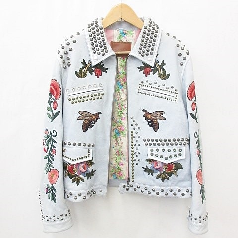 グッチ GUCCI ブルゾン ジャンパー ジャケット ライダース レザー 