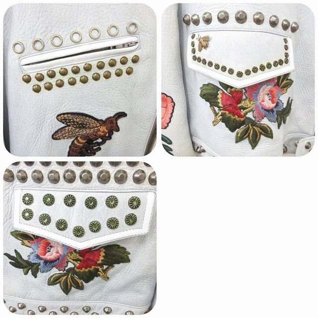 GUCCI レザーダブルライダース　即完売品　ジャケット　ブルゾン　グッチ グッチ GUCCI ブルゾン ジャンパー ジャケット ライダース