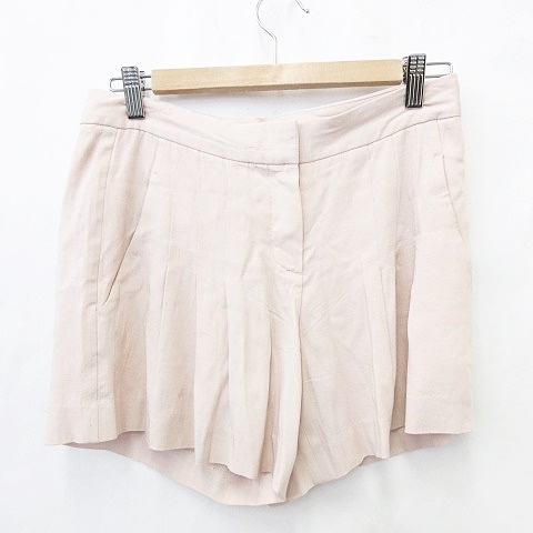 セオリー Theory ショートパンツ 短パン ストレッチ 麻 ピンク カーキ 2 レディース 135 ベクトルパーク