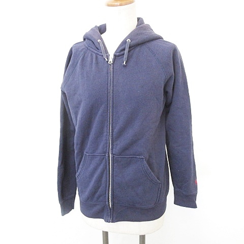 ジムフレックス Gymphlex パーカー 長袖 ジップアップ フード ポケット 綿 紺 ネイビー 14 レディース 135 ベクトルパーク