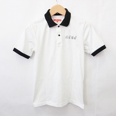 ビームスゴルフ Beams Golf ポロシャツ ゴルフウェア 半袖 ロゴ 文字 ストレッチ 綿 白 黒 ホワイト ブラック M メンズ 135 ベクトルパーク