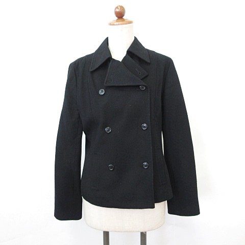 エフデ Ef De コート ピーコート 長袖 ダブル ウール 黒 ブラック 11 レディース 135 1108 ベクトルパーク