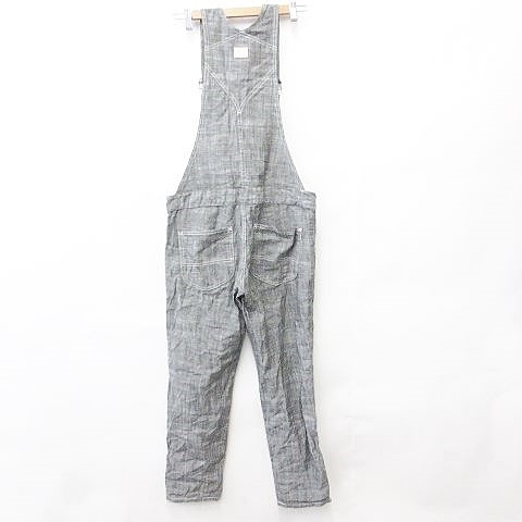 アースミュージック エコロジー Earth Music Ecology Lee オーバーオール サロペット パンツ つなぎ ロング ロゴ ストレート 綿 グレー S レディース 135 ベクトルパーク