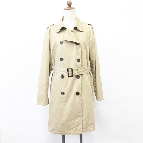 ショコラフィネローブ Chocol Raffine Robe トレンチコート 長袖 ダブル ベルト 綿 茶 ブラウン L レディース 135 202012220012 ベクトルパーク