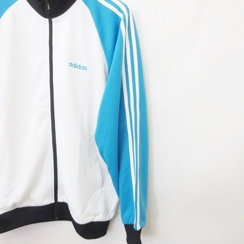 adidas 長袖ジャージ ホワイト/ブルー 未使用品 アディダス adidas ジャージ トラックジャケット