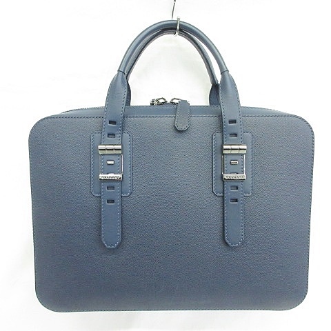 正規 ブルガリ ロゴ金具 ビジネスバッグ茶 クラシック ブリーフ 書類鞄  