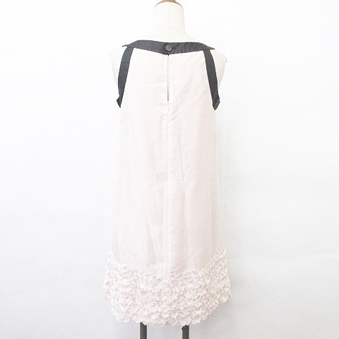 シップスリトルブラック Ships Little Black フォーマル ドレス パーティ ワンピース ひざ丈 ノースリーブ 配色 切替 フリル ピンク 黒 レディース 135 ベクトルパーク