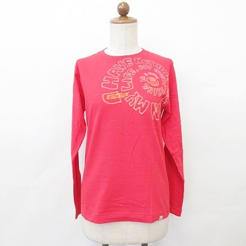 未使用品 Body Glove ボディグローブ スポーツ ウエア Tシャツ 2点セット ロンt 長袖 丸首 プリント イラスト 綿 赤 紺 レッド ネイビー M レディース 135 ベクトルパーク