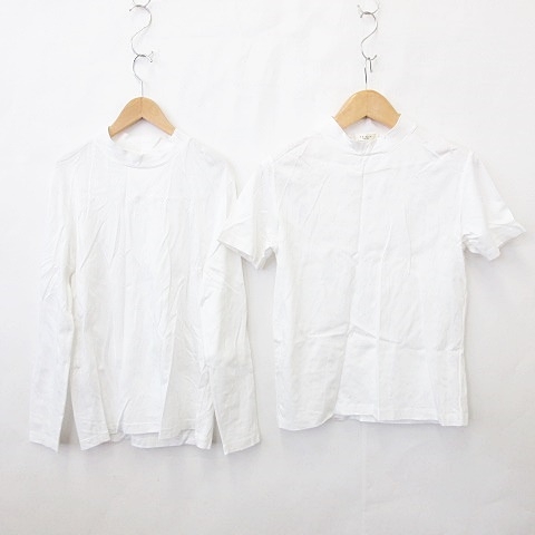 エディフィス Edifice カットソー 2枚セット Tシャツ 半袖 長袖 ハイネック 綿 白 ホワイト M メンズ 135 ベクトルパーク