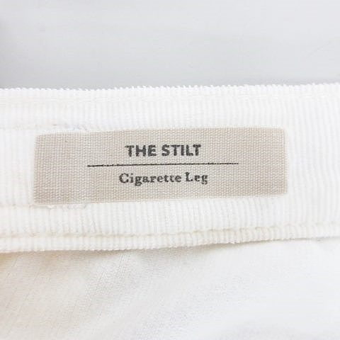 エージーバイアクアガール Ag By Aquagirl パンツ スキニー ロング コーデュロイ ストレッチ ロゴ レザー 綿 白 ホワイト レディース 135 ベクトルパーク