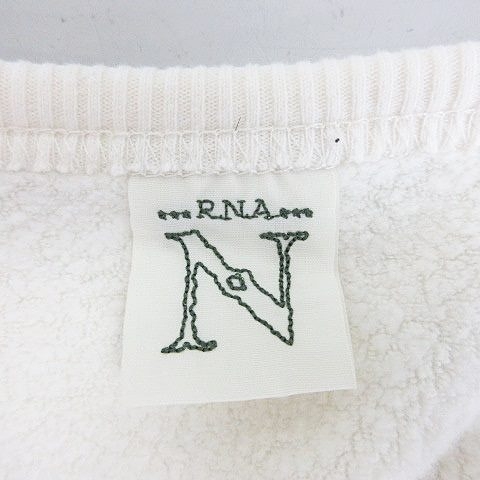 アールエヌエー Rna ワンピース チュニック 長袖 丸首 ドロップショルダー ひざ丈 文字 綿 白 ホワイト M レディース 135 ベクトルパーク