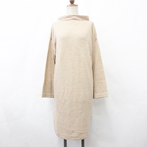 マウジー Moussy ニット ワンピース ニットワンピ 膝丈 長袖 ドロップショルダー ボトルネック ベージュ Free レディース 135 ベクトルパーク マウジー Moussy ニット ワンピース ニットワンピ 膝丈 長袖 ドロップショルダー ボトルネック ベージュ Free レディース 135 ベクトルパーク
