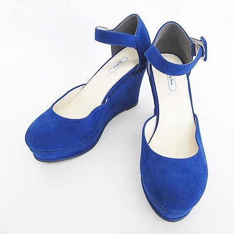 リリーブラウン Lily Brown パンプス ウエッジソール ストラップ セパレート スエード ブルー 青 M レディース 135 ベクトルパーク リリーブラウン Lily Brown パンプス ウエッジソール ストラップ セパレート スエード ブルー 青 M レディース 135 ベクトルパーク
