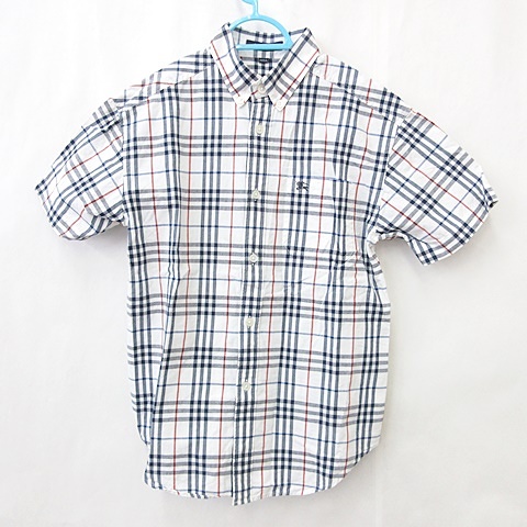 バーバリー ロンドン BURBERRY LONDON シャツ 半袖 ボタンダウン ロゴ 