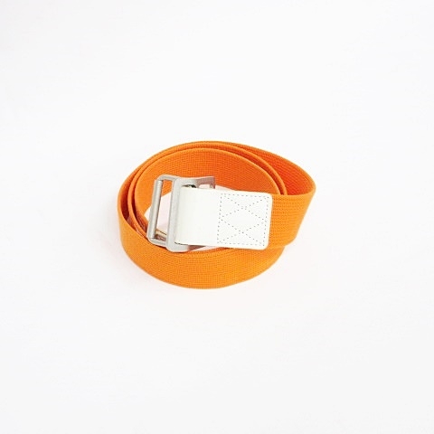 中古 パーリーゲイツ PEARLY GATES ベルト オレンジ テープベルト ロゴ