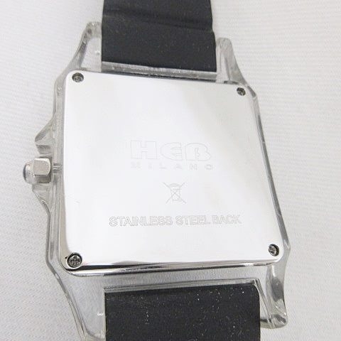 ヘブミラノ HEB MILANO 時計 腕時計 クォーツ ラバーベルト スクエア