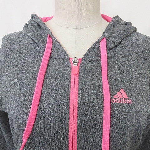 アディダス adidas パーカー 長袖 ジップアップ フード ロゴ 指