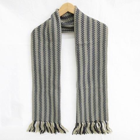 本物ジョルジオアルマーニGIORGIO ARMANIウールロゴマフラーストール  