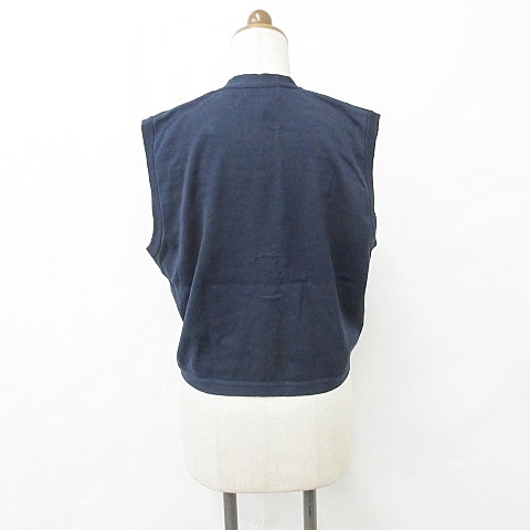 マンシングウェア MUNSINGWEAR ベスト ニット ゴルフ 前あき ロゴ V