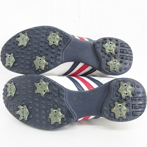 adidas ゴルフシューズ Boost ホワイト/ネイビー/レッド アディダス