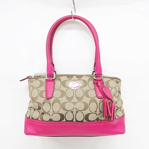 未使用品 コーチ COACH ハンドバッグ タッセル シグネチャー 